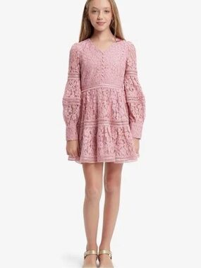 Bardot Junior Venice Lace Dress Dusty Pink Girls Size 8

Description